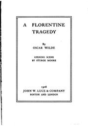 Cover of: A Florentine tragedy