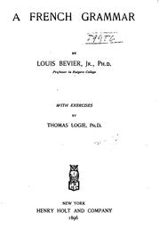 Cover of: A French grammar