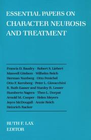 Cover of: Essential papers on character neurosis and treatment