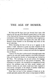 Cover of: The age of Homer by Hodder Michael Westropp