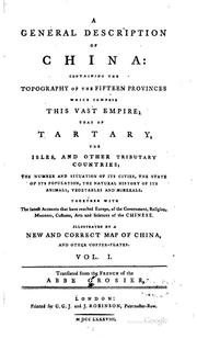 Cover of: A general description of China