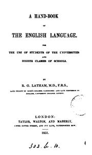 Cover of: A hand-book of the English language by Robert Gordon Latham