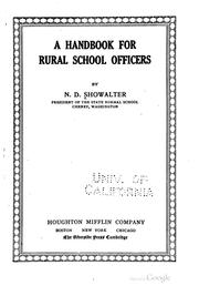 Cover of: A handbook for rural school officers