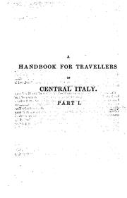 Cover of: Handbook for travellers in central Italy. by Murray, John, publisher, London