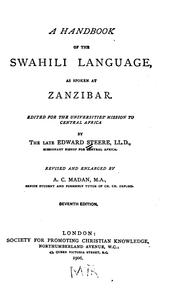 Cover of: handbook of the Swahili language: as spoken at Zanzibar.