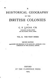 Cover of: A historical geography of the British colonies by Sir Charles Prestwood Lucas