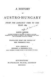 Cover of: A history of Austro-Hungary by Leger, Louis
