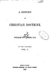 Cover of: history of Christian doctrine
