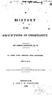 Cover of: history of the corruptions of Christianity: in two volumes