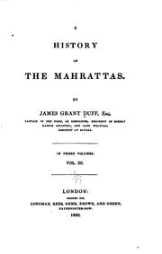A history of the Mahrattas by James Grant Duff