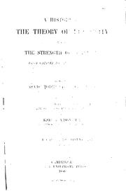 Cover of: A history of the theory of elasticity and of the strength of materials by Isaac Todhunter
