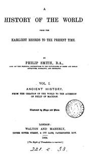 Cover of: history of the world from the earliest records to the present time