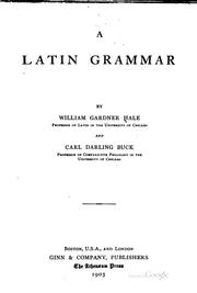 Cover of: A Latin grammar