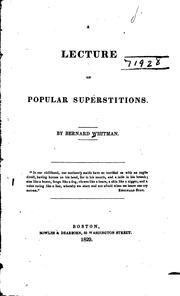 A lecture on popular superstitions by Bernard Whitman