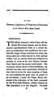 Cover of: letter to the governors, legislatures, and proprietors of plantations in the British West-India islands