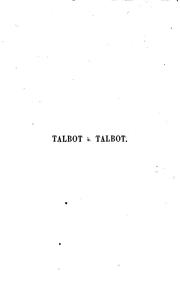 Cover of: A letter to His Excellency the Lord Lieutenant of Ireland, on the judgment of the High Court of Delegates in the case of Talbot v. Talbot