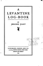 Cover of: Levantine log-book