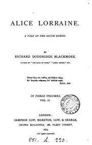 Cover of: Alice Lorraine. by R. D. Blackmore