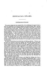 Cover of: Almanac catalogue of zodiacal stars.: Printed for the use of the American ephemeris and nautical almanac.