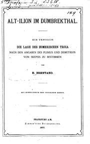 Cover of: Alt-Ilon im Dumbrekthal. by Emil Wilhelm Heinrich Brentano