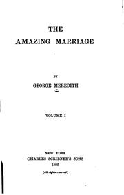 Cover of: The amazing marriage by George Meredith