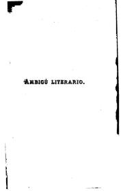 Cover of: Ambigú literario.
