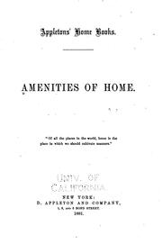 Cover of: Amenities of home. by M. E. W. Sherwood