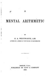 Cover of: A mental arithmetic