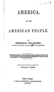 Cover of: America and the American people.