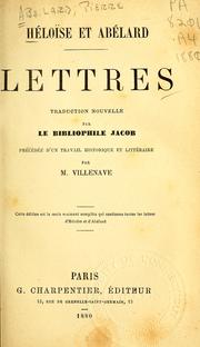 Cover of: Héloïse et Abélard: lettres