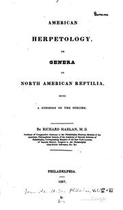 Cover of: American herpetology, or Genera of North American Reptilia by Harlan, Richard