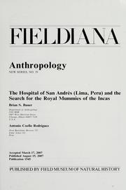 Cover of: The Hospital of San Andrés (Lima, Peru) and the search for the royal mummies of the Incas