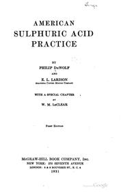 Cover of: American sulphuric acid practice