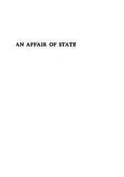 Cover of:  affair of state