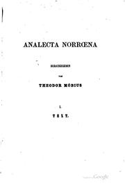Cover of: Analecta norrœna: Auswahl aus der isländischen und norwegischen Litteratur des Mittelalters