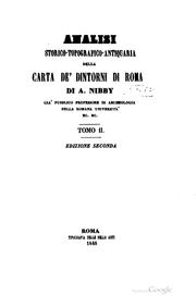 Cover of: Analisi storico-topografico-antiquaria della carta de' dintorni di Roma