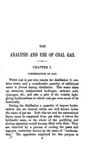 Cover of: analysis, technical valuation, purification, and use of coal gas | William Renwick Bowditch