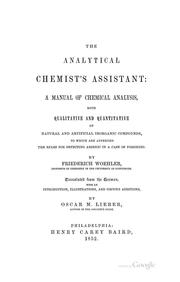 Cover of: analytical chemist's assistant