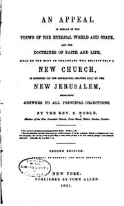 Cover of: appeal in behalf of the views of the eternal world and state