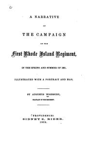 Cover of: A narrative of the campaign of the First Rhode Island regiment, in the spring and summer of 1861 ...