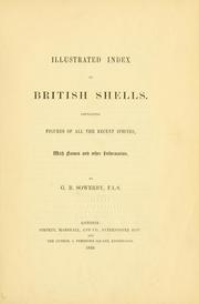 Cover of: Illustrated index of British shells: containing figures of all the recent species, with names and other information