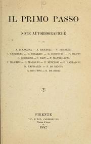 Cover of: primo passo: note autobiografiche di A. D'Ancona [et al]