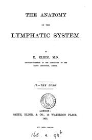 Cover of: anatomy of the lymphatic system.