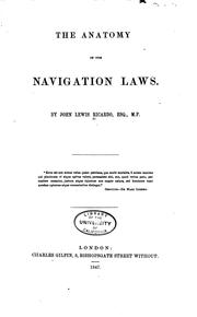 Cover of: The anatomy of the Navigation laws.