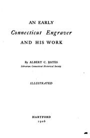 Cover of: early Connecticut engraver and his work