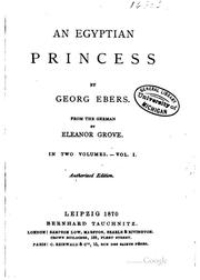Cover of: An Egyptian princess by Georg Ebers