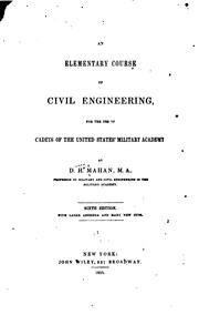 Cover of: elementary course of civil engineering: for the use of cadets of the United States' military academy