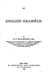 Cover of: An English grammar.