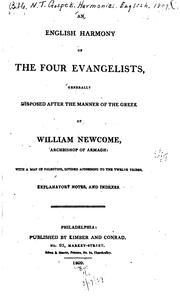 Cover of: An English harmony of the four Evangelists