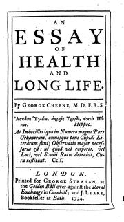 Cover of: An essay of health and long life